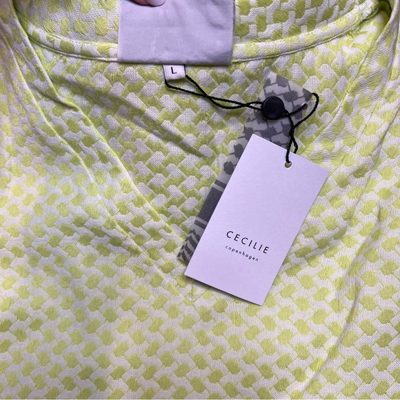 NWT Cecilie Copenhagen Women’s Short Sleeve 100% Cotton Top Size Large - Picture 9 of 9